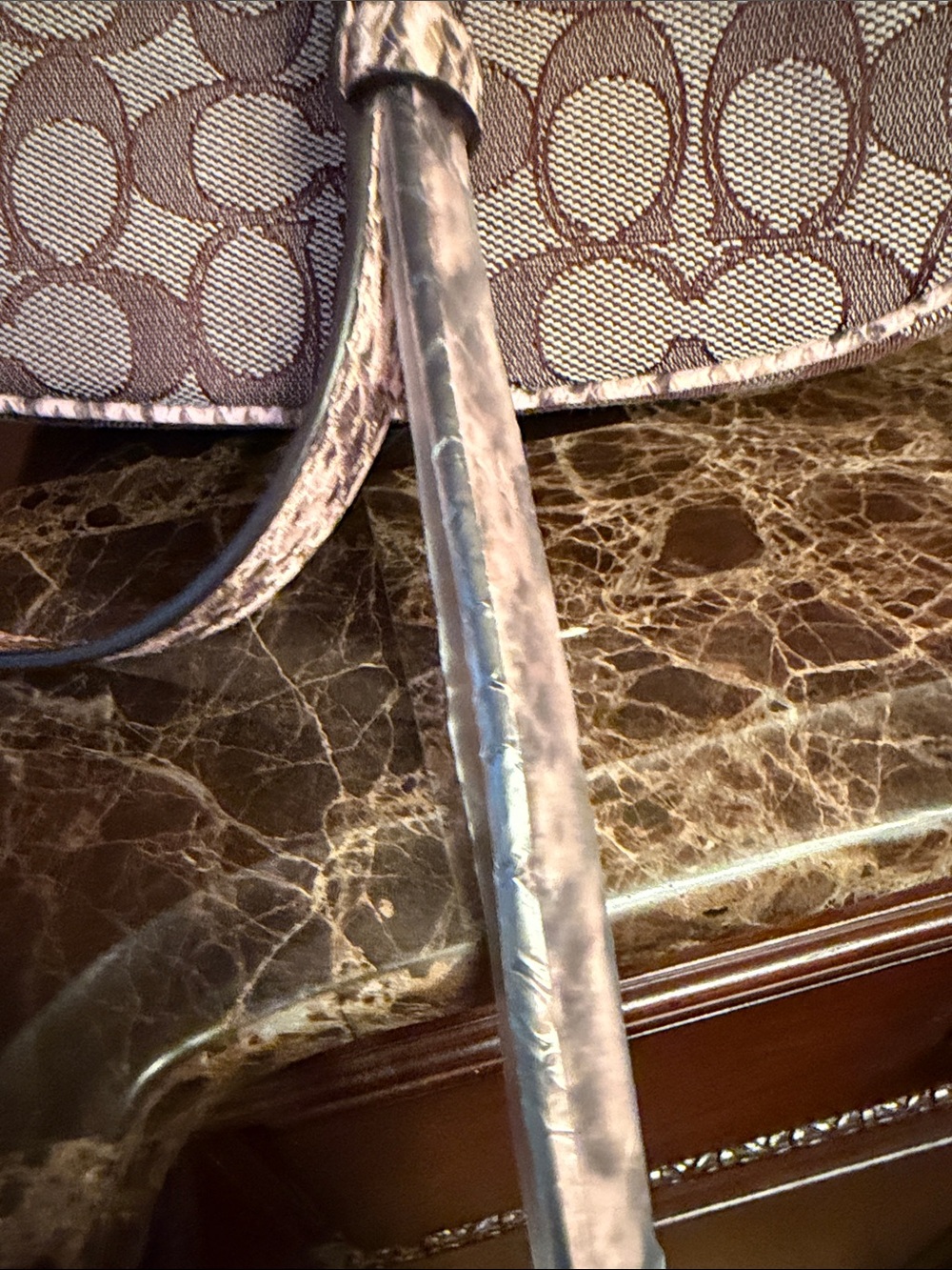 Coach NWT Ashton Mini Crescent Shoulder Bag in Pink, Cream & Yellow Snake-Print - Picture 9 of 16